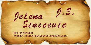 Jelena Simićević vizit kartica